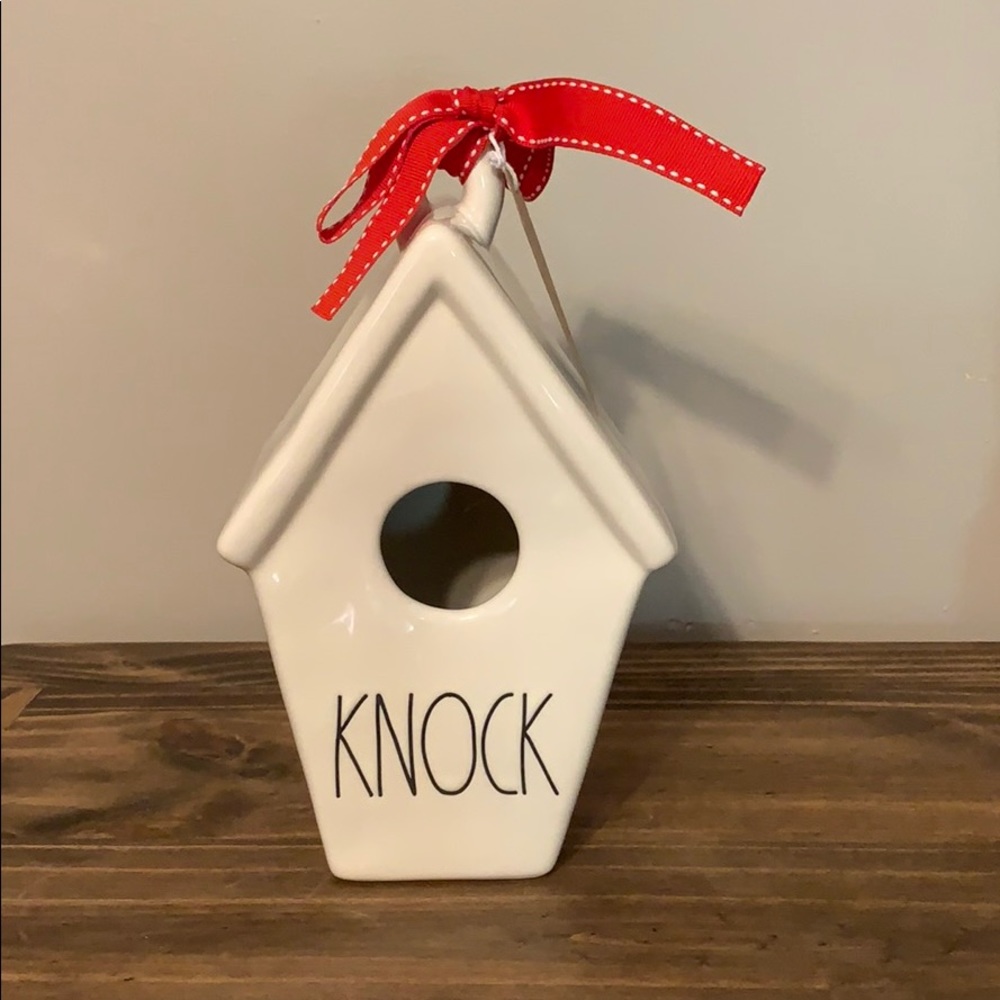Rae Dunn knock birdhouse
